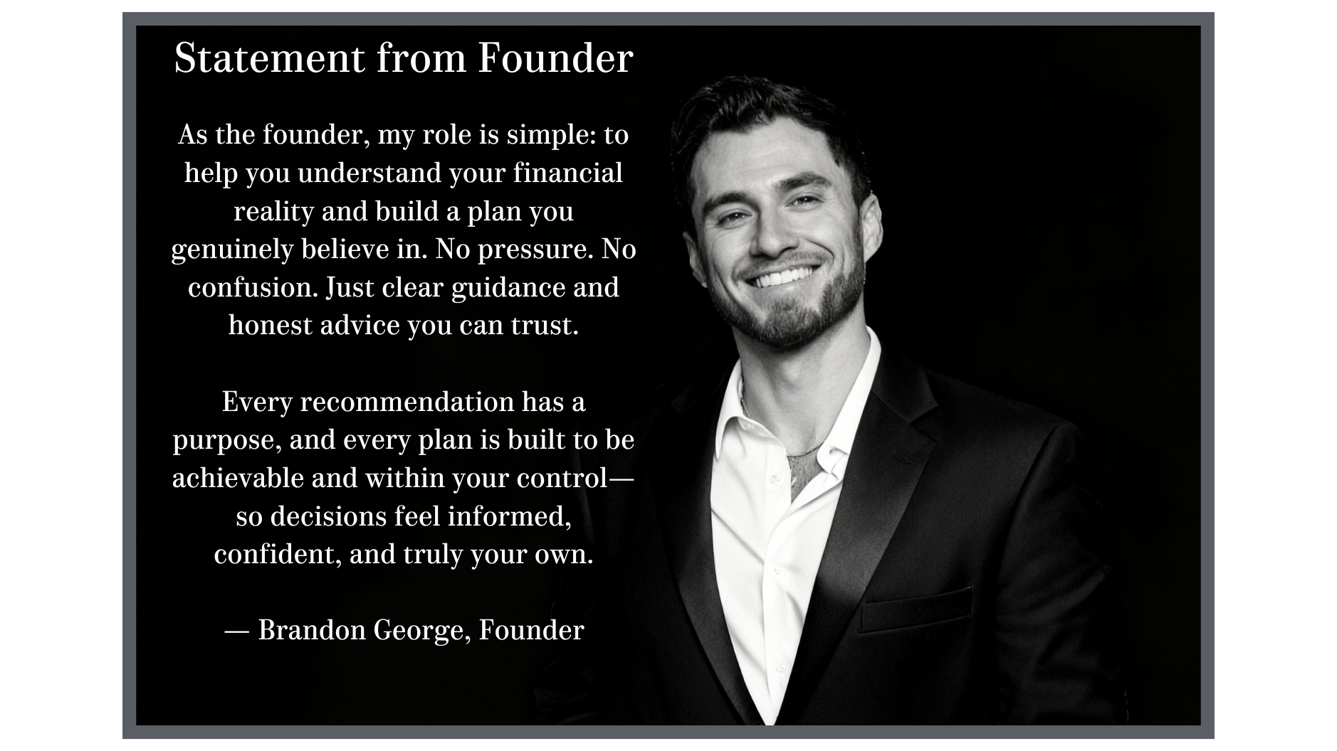 Statement from Founder